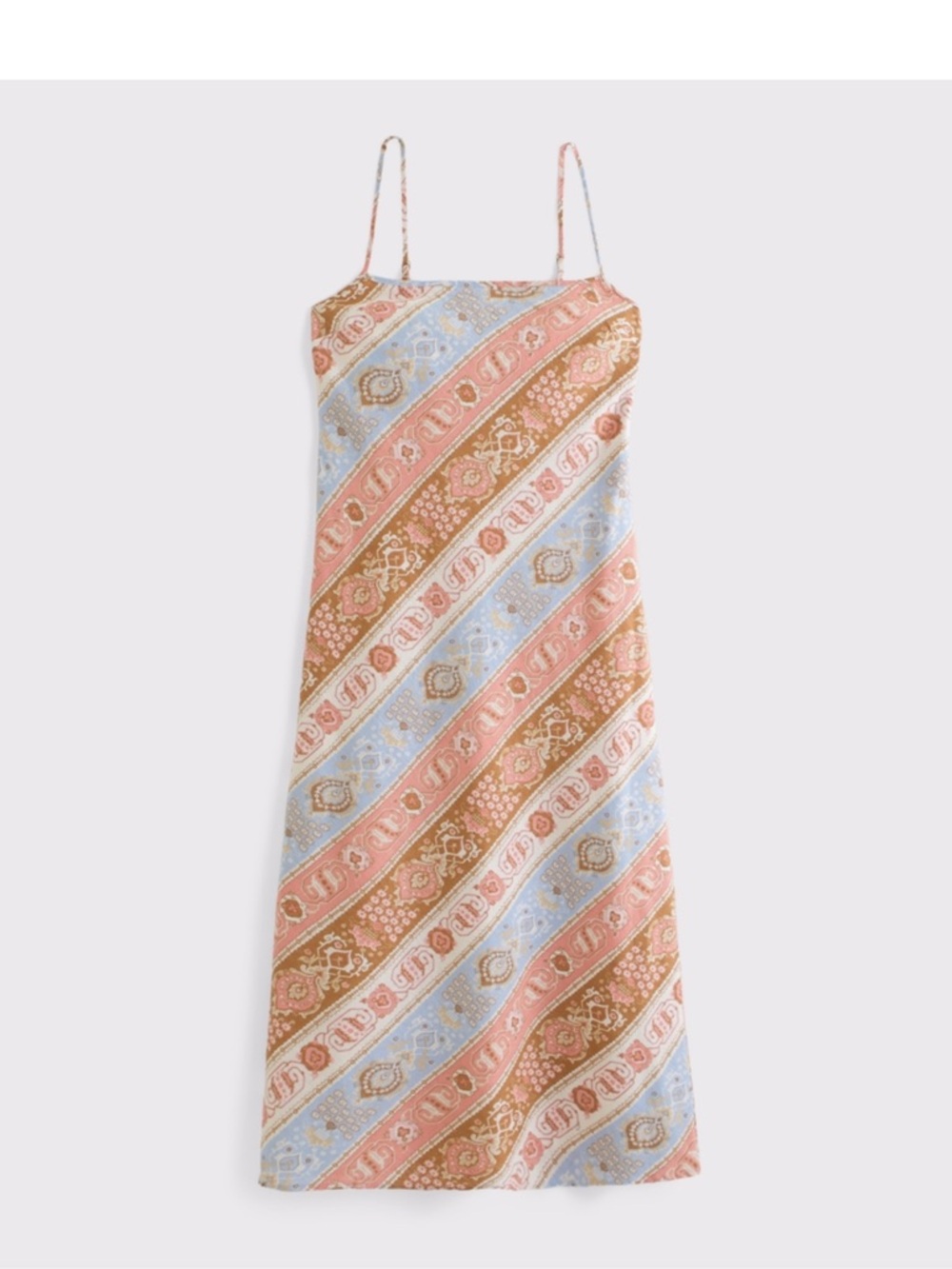 ABERCROMBIE Julia Slip Linen-Blend Midi Dress